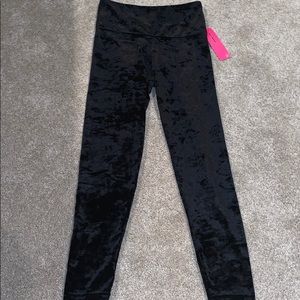 black velvet leggings